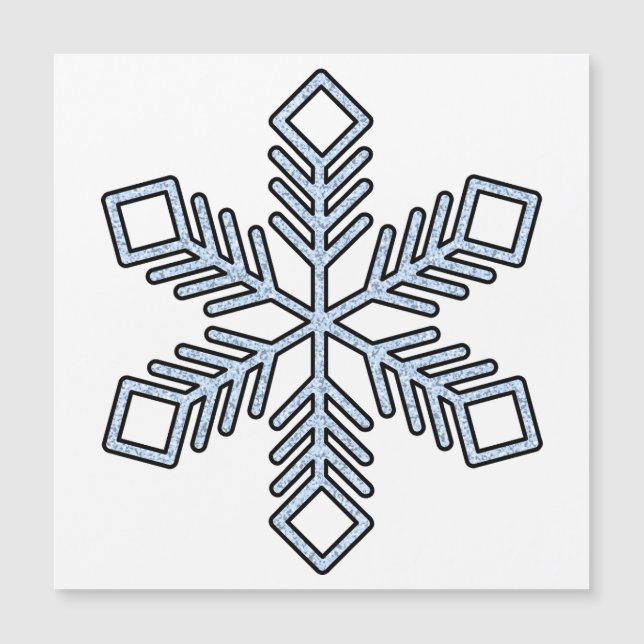Glitter Snowflake - Baby Blue Branches (Frente)