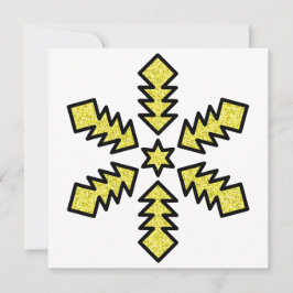 Glitter Snowflake - Yellow Star