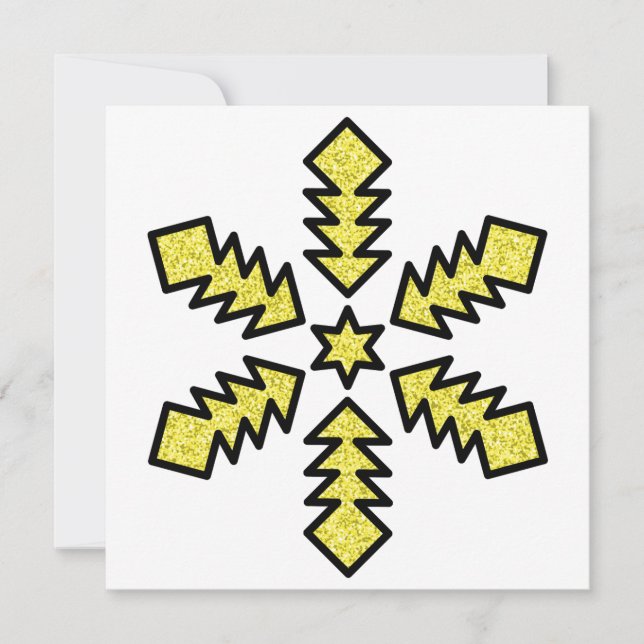 Glitter Snowflake - Yellow Star (Frente)