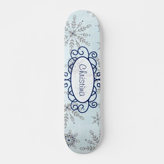 Glitter Snowflakes, antigo skate escolar (Frente)