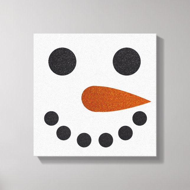 Glitter Snowman Canvas de inverno Presente de Nata (Frente)