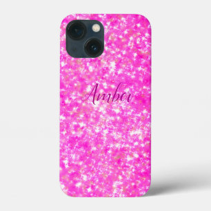 Glitter Sparkle Rosa Quente Personalizado