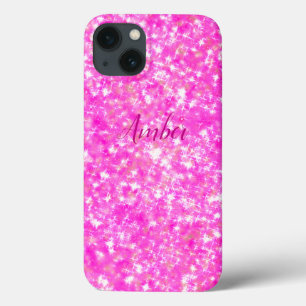 Glitter Sparkle Rosa Quente Personalizado