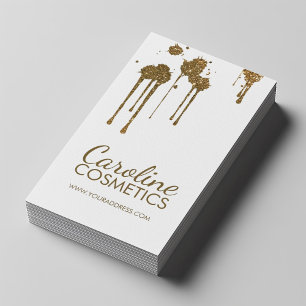 Glitter Spots Cosmetologista Simples Cartão Branco