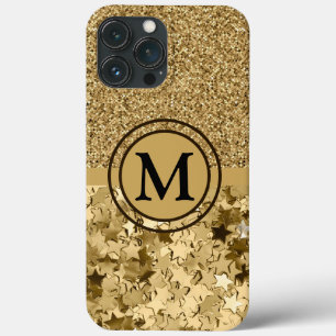 Glitter Stars Monograma, Dourado