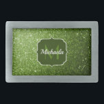 Glitter verde claro brilha brilho monograma<br><div class="desc">Personalize com seu nome e nome inicial. Simples presente falso para ela. Lindas cintilações brilhantes de moda verde verde brilhante brilhantes. Foto de brilho verde-claro!</div>