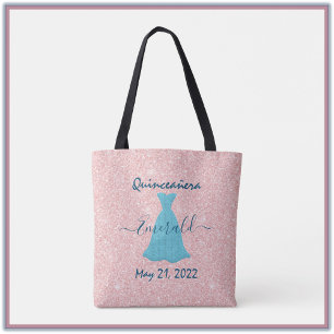 Glittering Quinceanera Comemorando Tote Bag