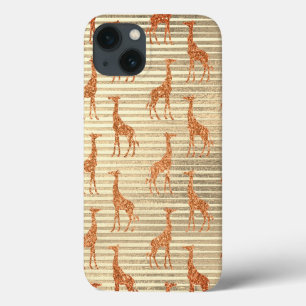 Glittery Giraffe on Gold Foil