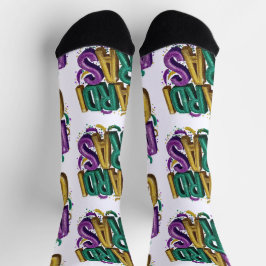 Glittery Mardi Gras Gras Women's T-Shirt, Purple G