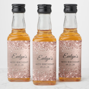 Glittery Rose Gold Foil 40º Aniversário