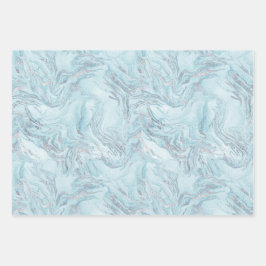 Glitz Azul Silver Marble Glitz
