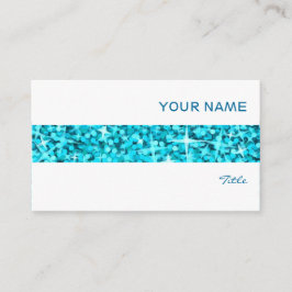 Glitz cartão de visita branco de faixa azul