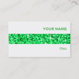 Glitz cartão de visita branco de faixa verde