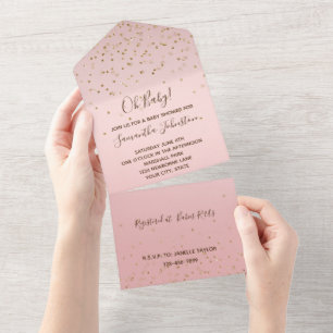 Glitz Confetti Sparkle Dourada, cor-de-rosa, com b