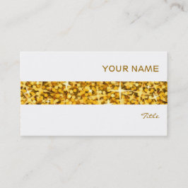 Glitz "Dourado" stripe cartão de visita branco