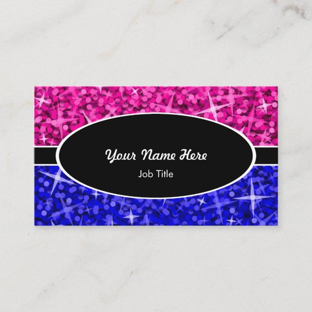 Glitz Mistura cor-de-rosa cartão de visita (Frente)