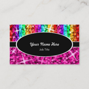 Glitz Mistura Rainbow cartão de visita preto-preto