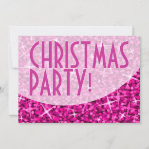 Glitz Pink Curva 'Festa de Natal' convite