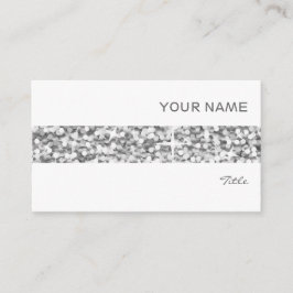 Glitz "Prata", cartão de visita branco