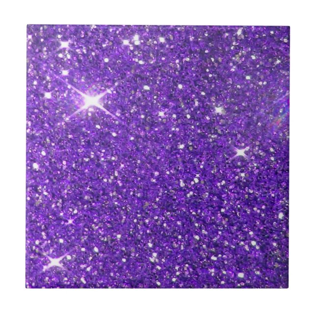 Glitz Sparkling do brilho do roxo na moda (Frente)