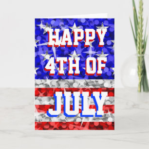 Glitz USA 'Happy 4th of Julho' - cartão de saudaçõ