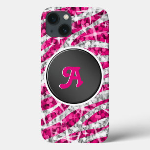 Glitz Zebra preto-e-rosa