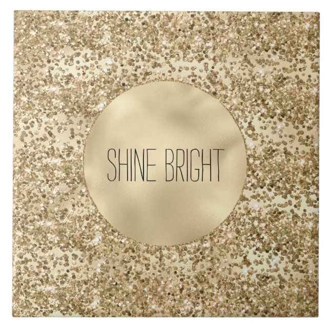 Glitzy Dourado Brilho de Glitter Confetti     (Frente)