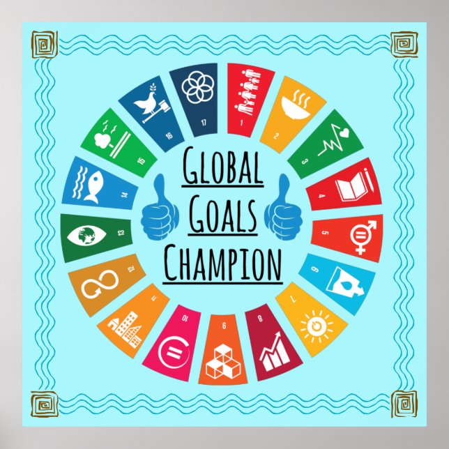 Global Goals Champion Poster Prints Wall Decor (Frente)