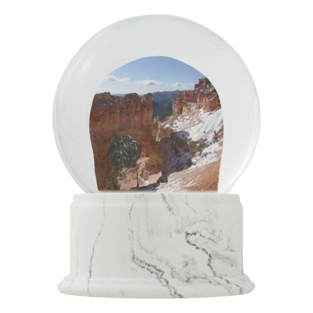 Globo De Neve Bryce Canyon Natural Bridge Snowy Landscape Foto (Frente)