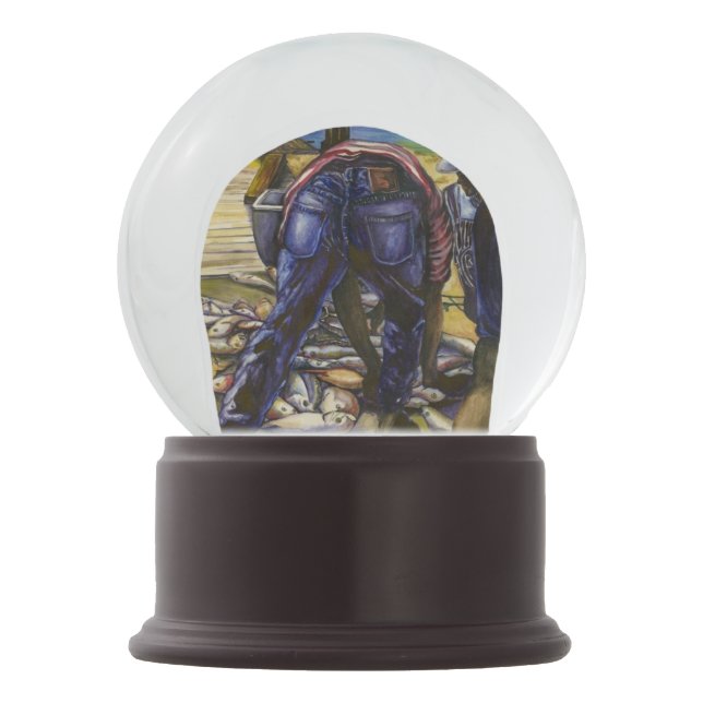 Globo De Neve Catch da Manhã, Ilha Harbor, Bahamas (Verso)