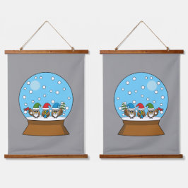 Globo de Neve com Três Corujas Gnomo