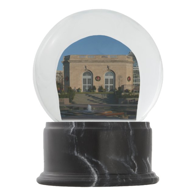 Globo De Neve Jardins Botânicos no Natal em Washington DC (Frente)