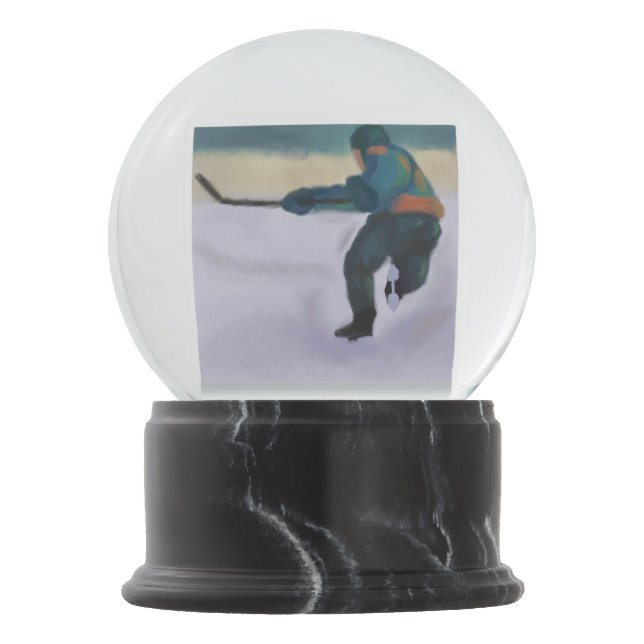 Globo De Neve Jogador de hóquei (Frente)