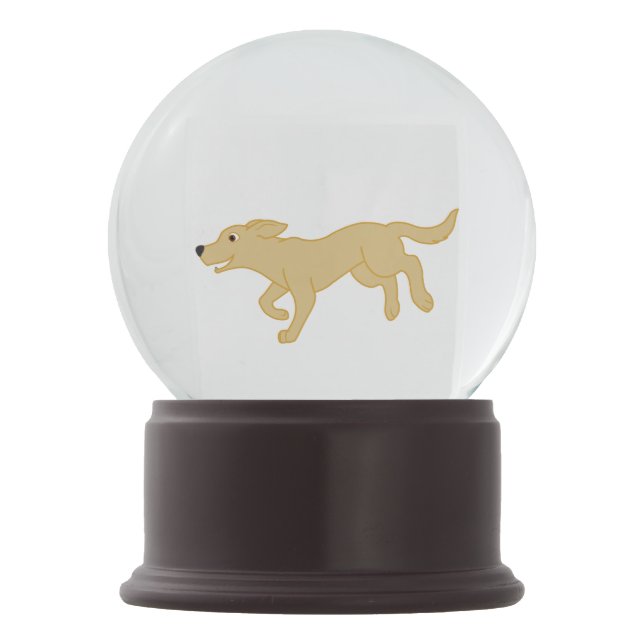 Globo De Neve Labrador retriever amarelo (Frente)