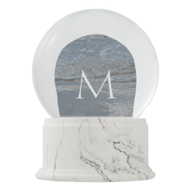 Globo De Neve Lapidação de água na fotografia Abstrato da praia (Frente)