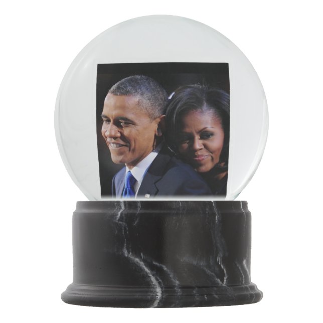 Globo De Neve Presidente Obama e Primeira-Dama Michelle (Frente)