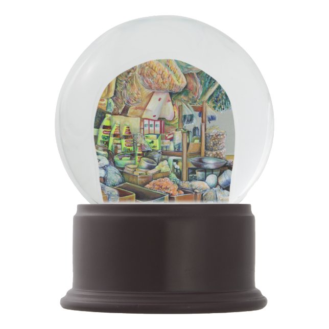 Globo De Neve Promessas encantadoras de um belo centro de Tekka  (Verso)