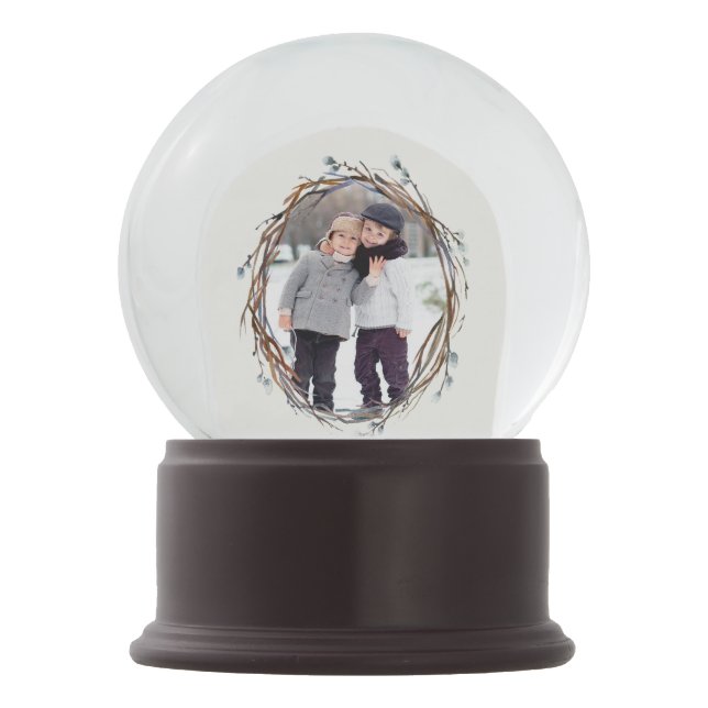 Globo De Neve Willow Wreath Personalizado Snow Globe (Frente)