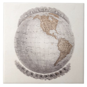 Globo do hemisfério ocidental do mapa do mundo do