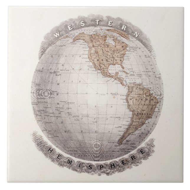 Globo do hemisfério ocidental do mapa do mundo dos (Frente)