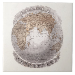Globo do hemisfério oriental do mapa do mundo dos