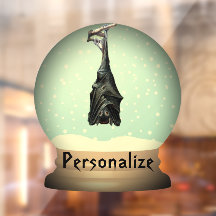 Globo negro de neves do morcego