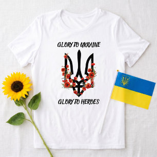 Glória à UCRÂNIA. Glória aos Heróis. Tryzub.