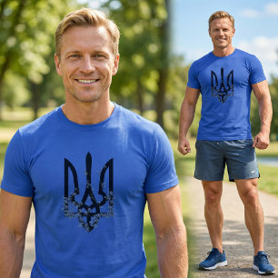 Glória aos Heróis. UCRÂNIA. Tridente. Camiseta Tri