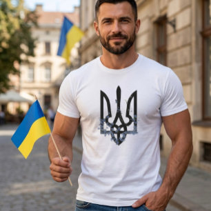 Glória aos Heróis. UCRÂNIA. Tridente. Camiseta Tri