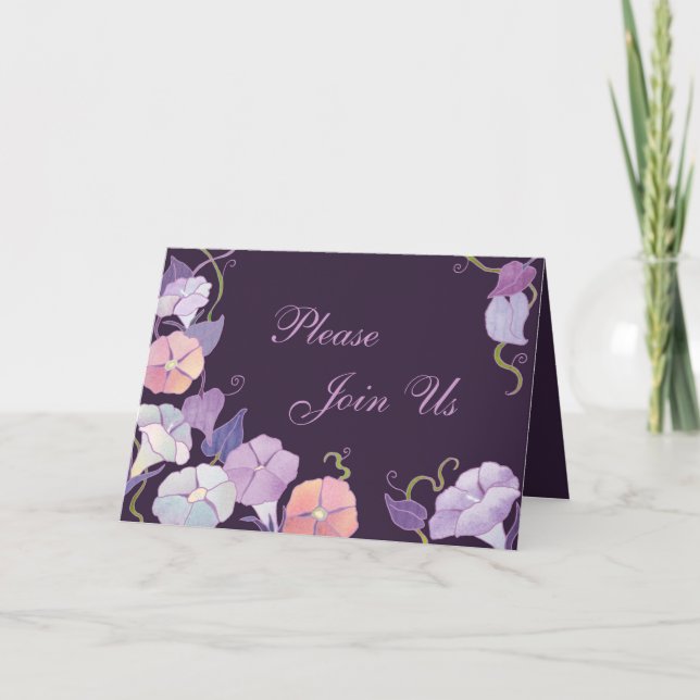 Glória da Manhã: Cartão de Convite para Casamento (Frente)