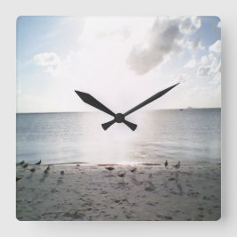 Glória do Sol na Praça da Praia Relógio de Parede