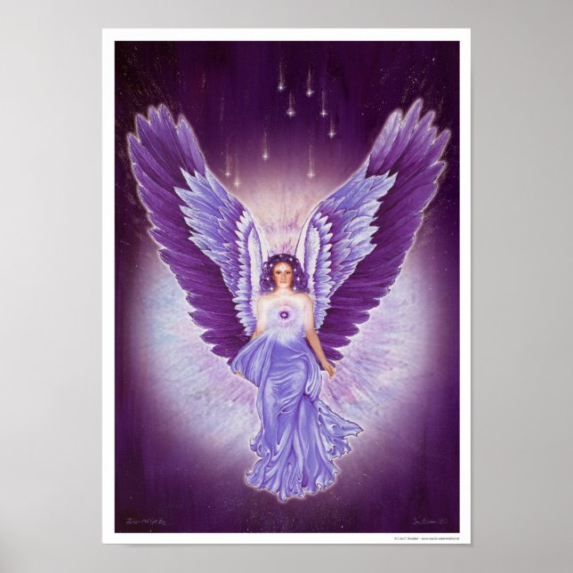 Glorious Violet Amethyst Angel Poster (Frente)