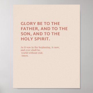 Glory Be Prayer Poster