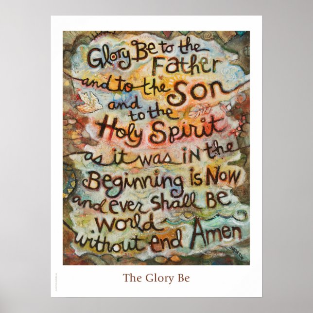 Glory Be Prayer poster para sala de aula católica (Frente)